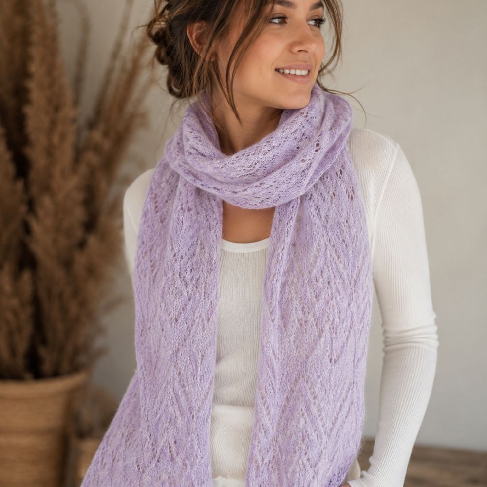Mohair and Featherlight Silk Scarf