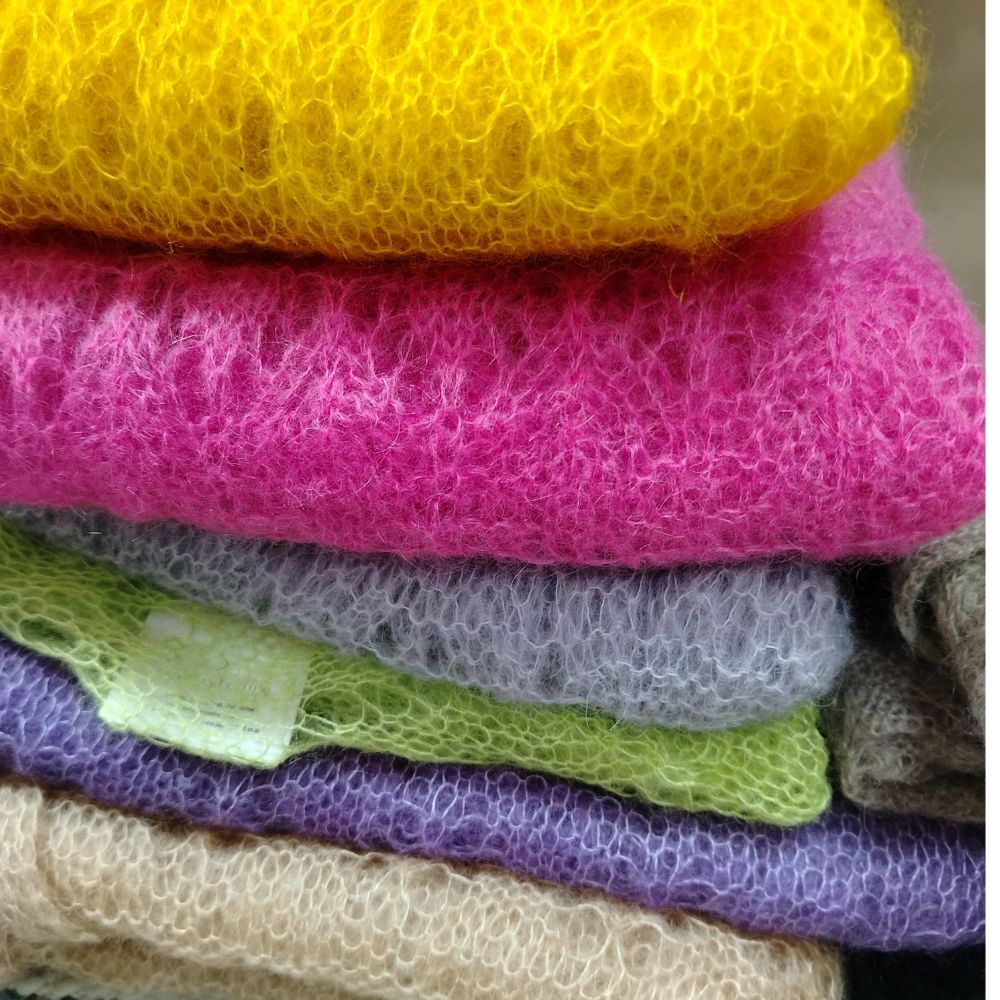 Mohair and Featherlight Silk Scarf