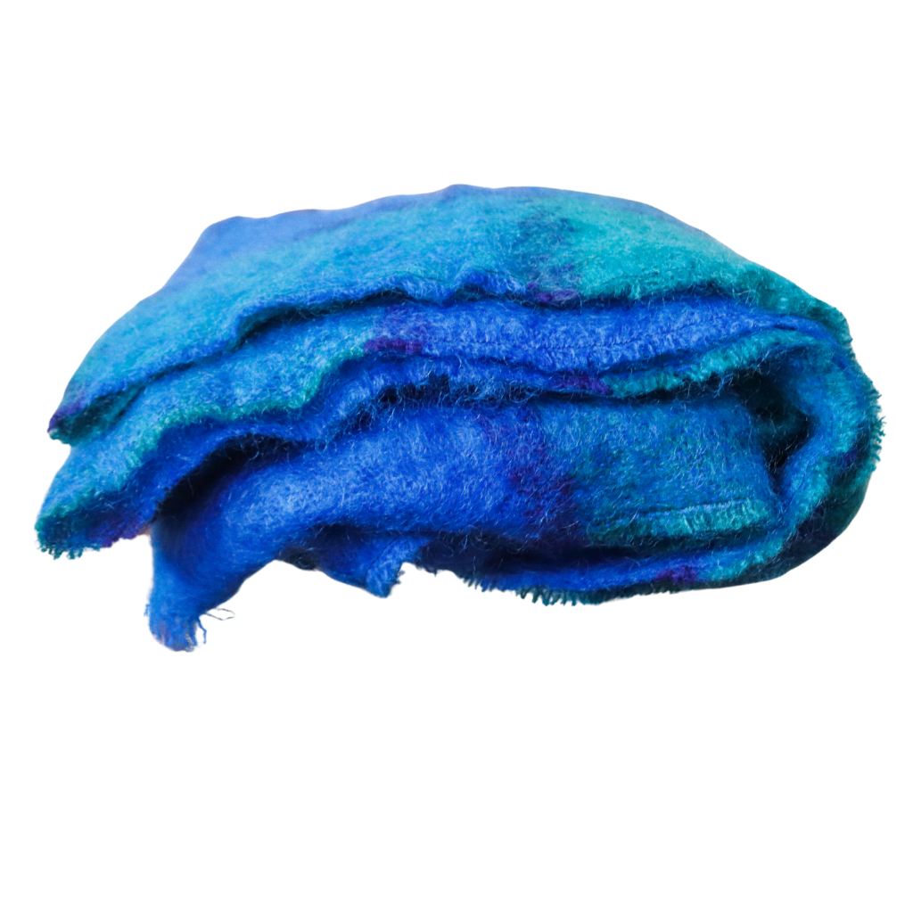 Ocean Blocks Mohair Blanket