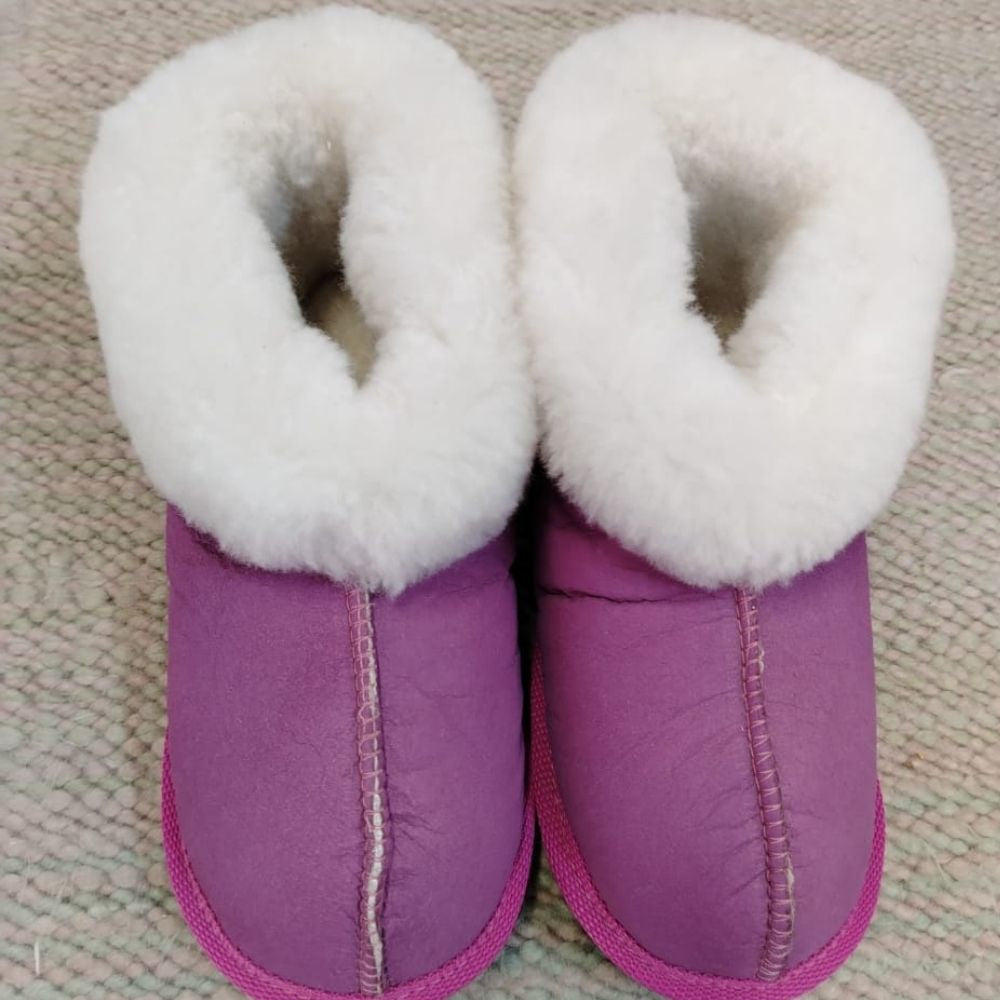 Pink Sheepskin Slippers