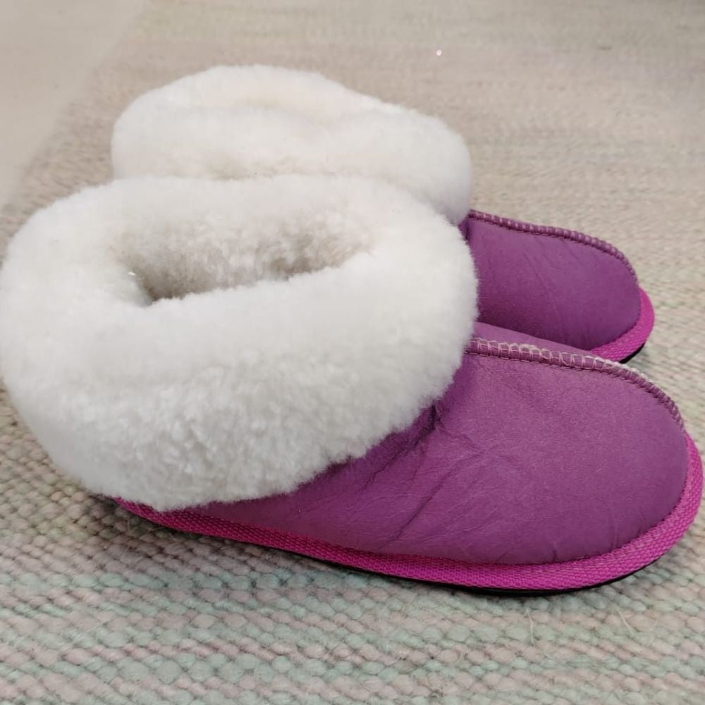 Pink Sheepskin Slippers