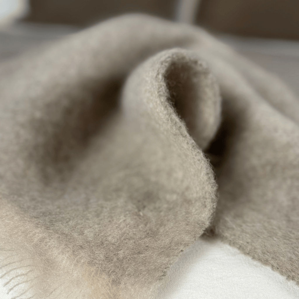 Stone Mohair Blanket