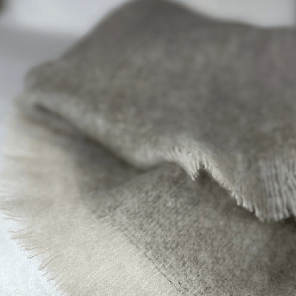 Stone Mohair Blanket