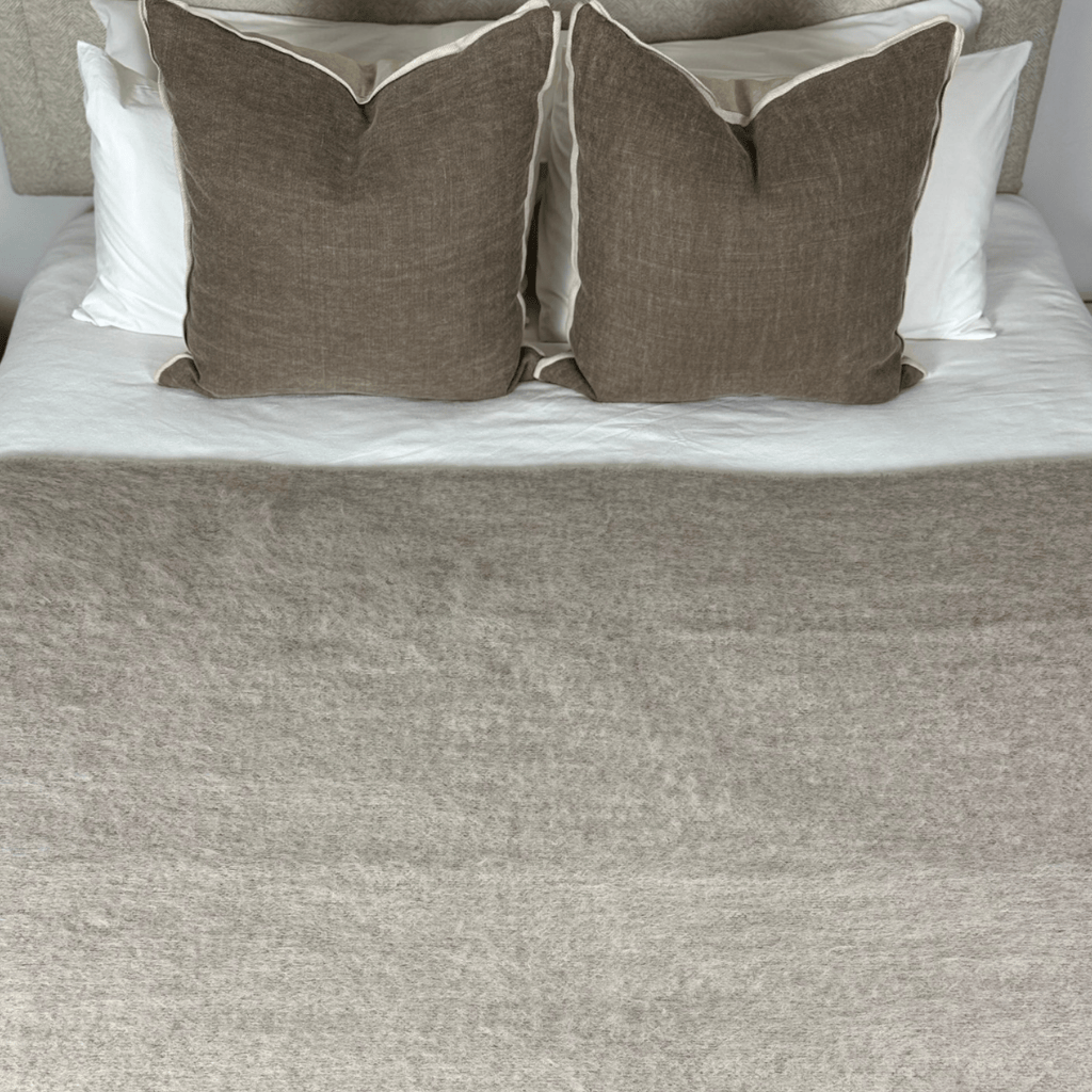 Stone Mohair Blanket