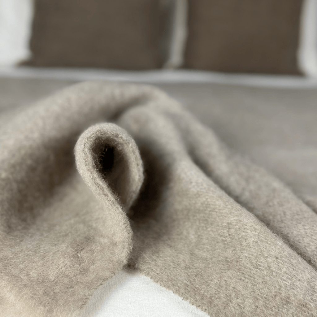 Stone Mohair Blanket