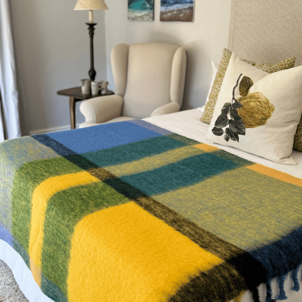 Sunflower Field Mohair Blanket
