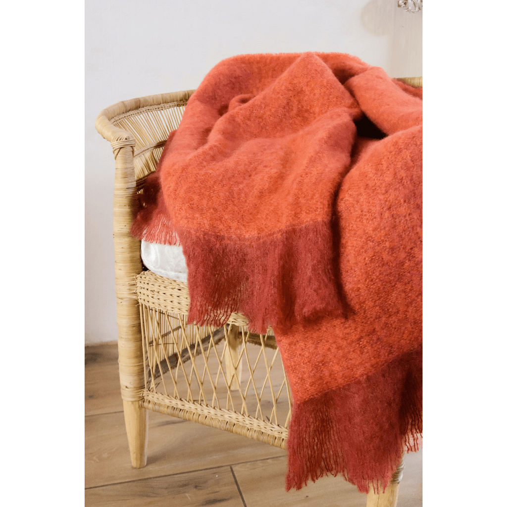 Tango Rust Mohair Blanket