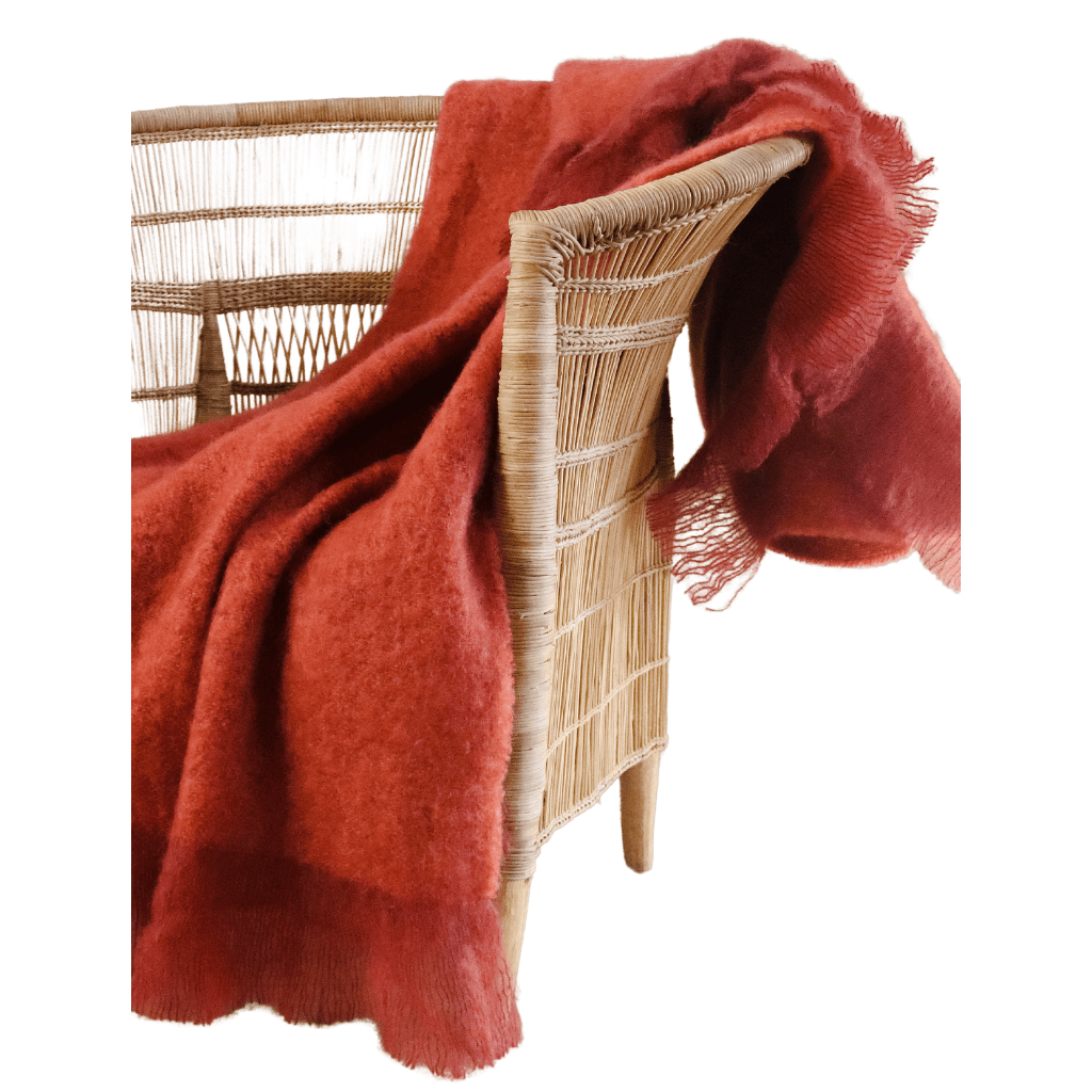 Tango Rust Mohair Blanket