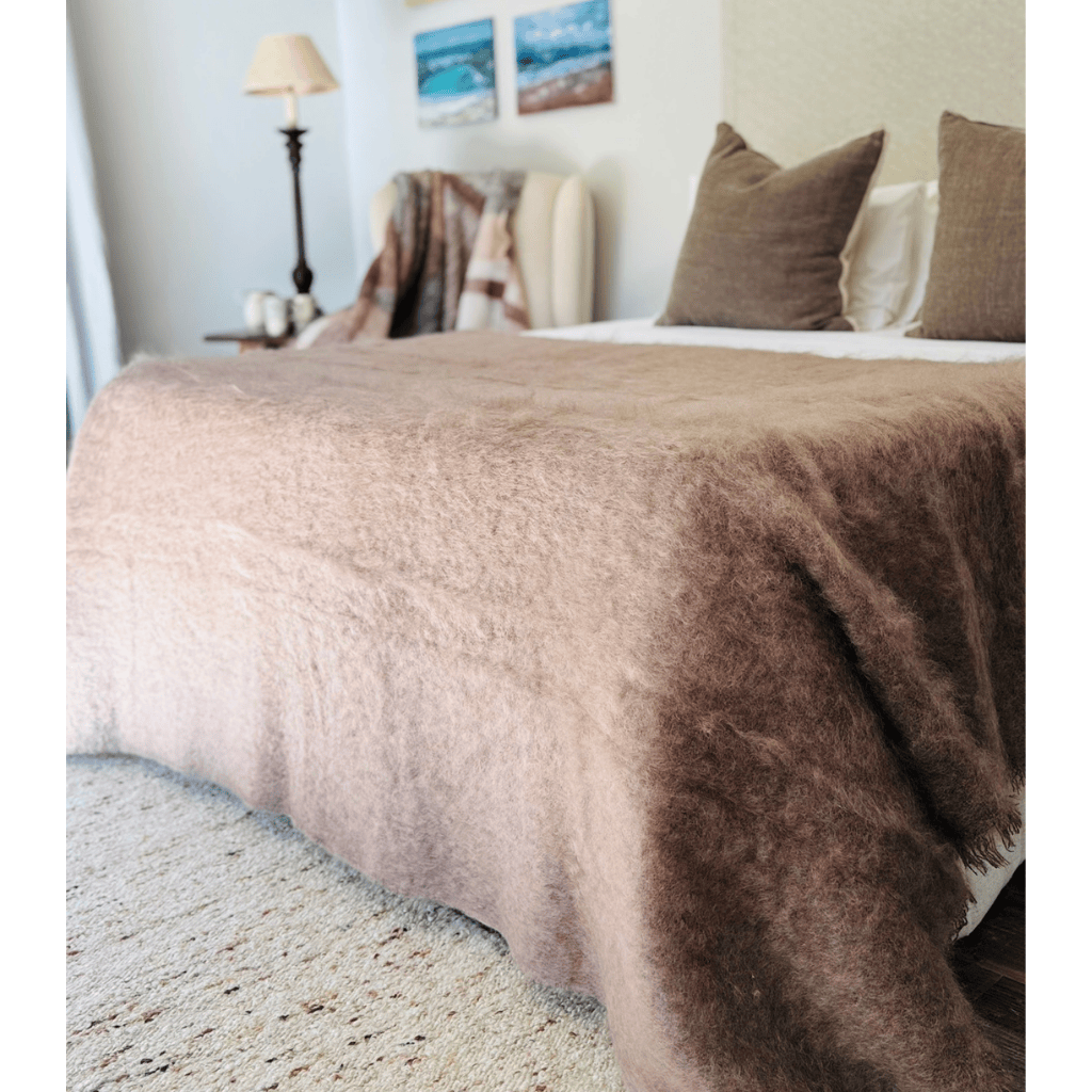 Taupe Mohair Blanket
