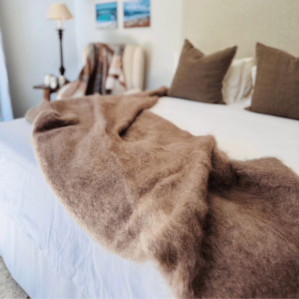 Taupe Mohair Blanket