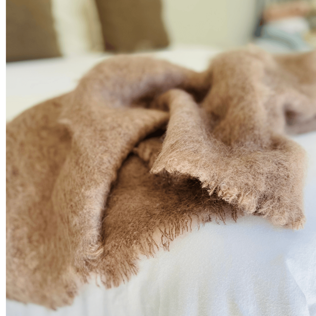 Taupe Mohair Blanket