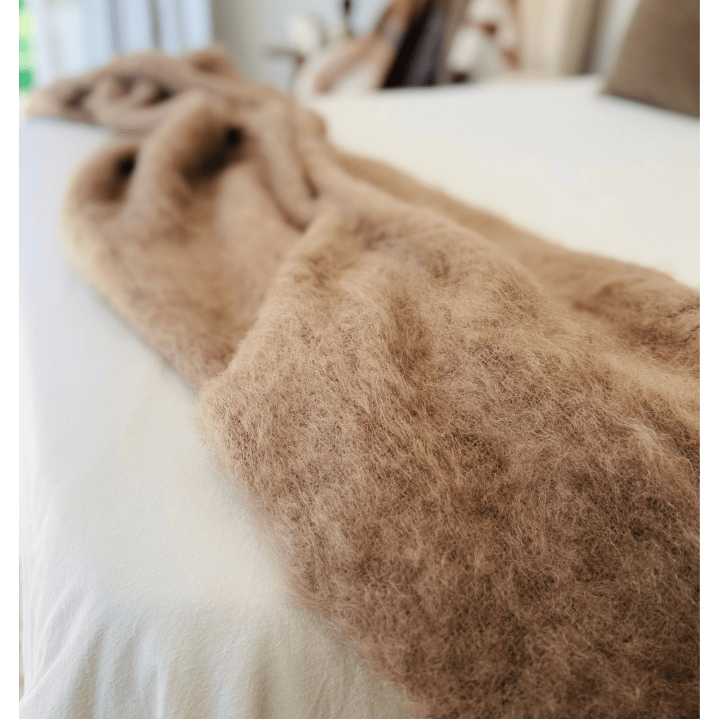 Taupe Mohair Blanket