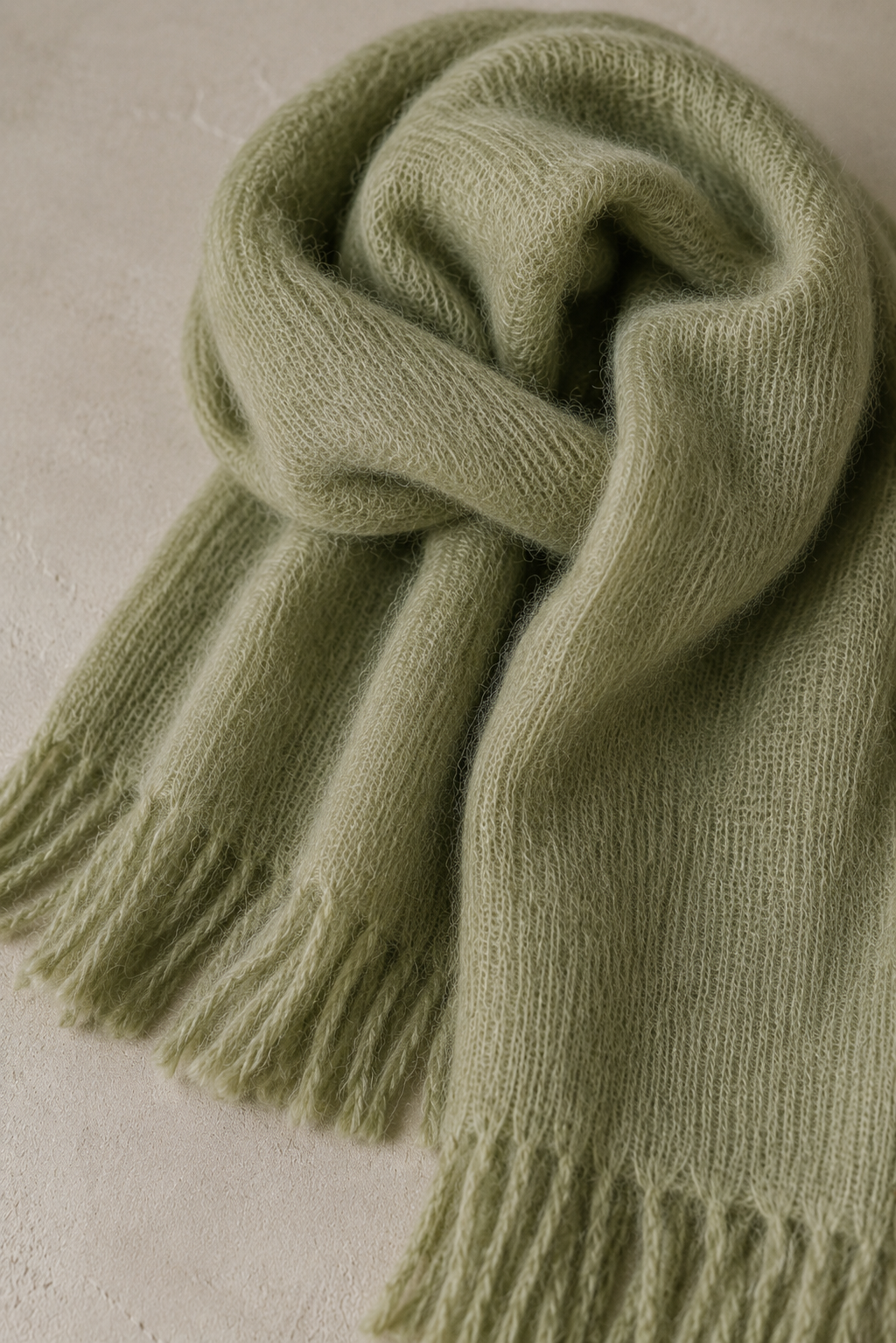 Mohair Scarf Green Tea .34 x 2.00m BM