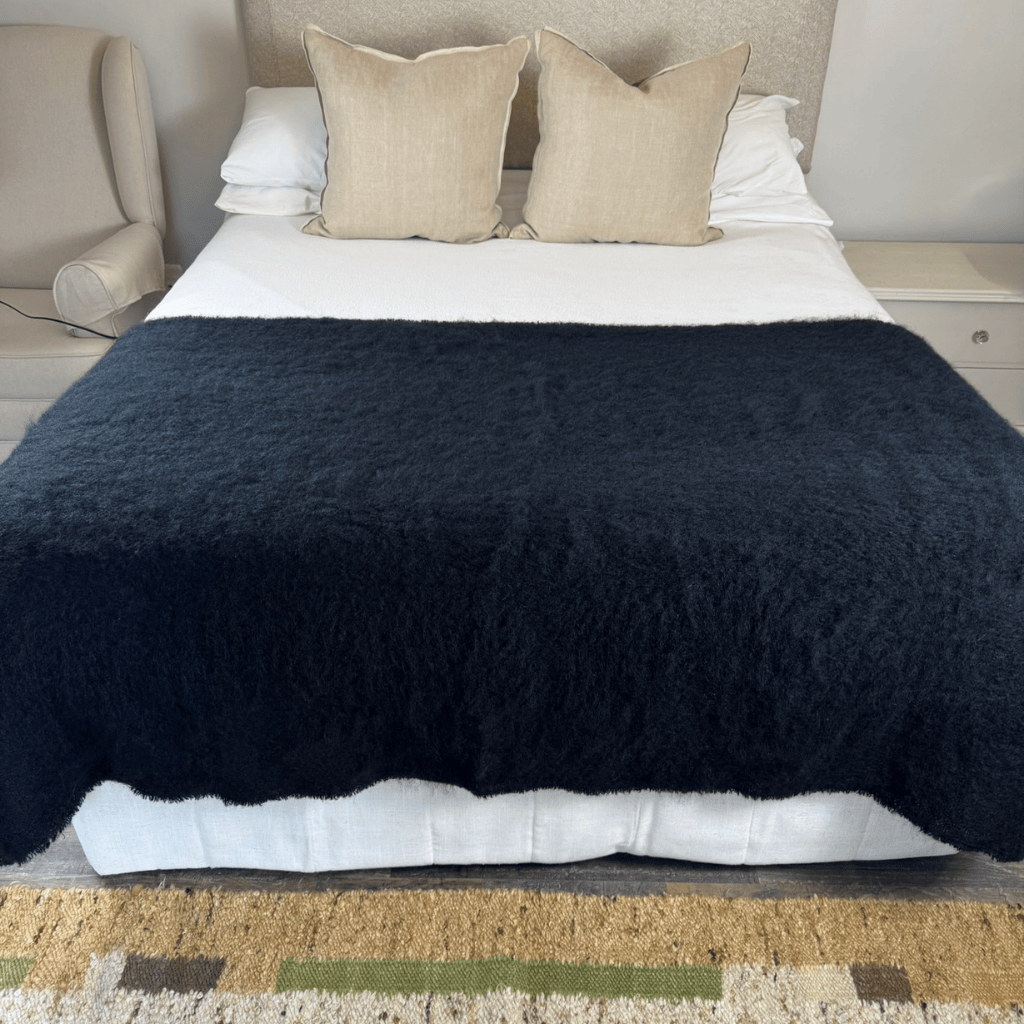 Ebony Mohair Blanket