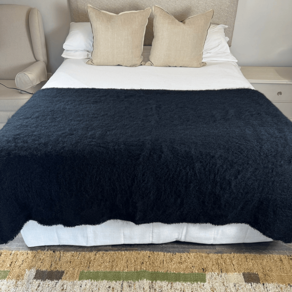Ebony Mohair Blanket