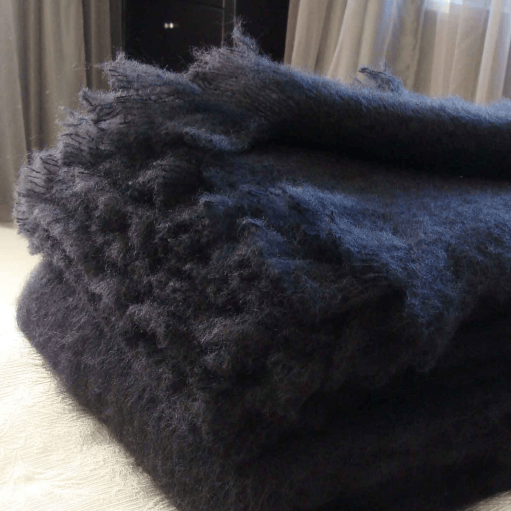 Ebony Mohair Blanket