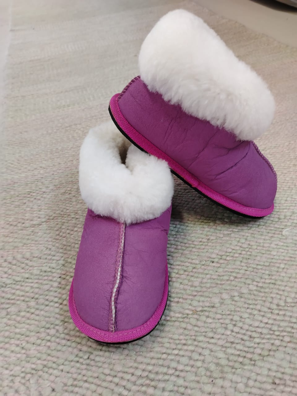 Pink Sheepskin Slippers