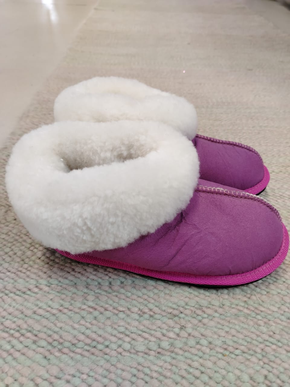 Pink Sheepskin Slippers
