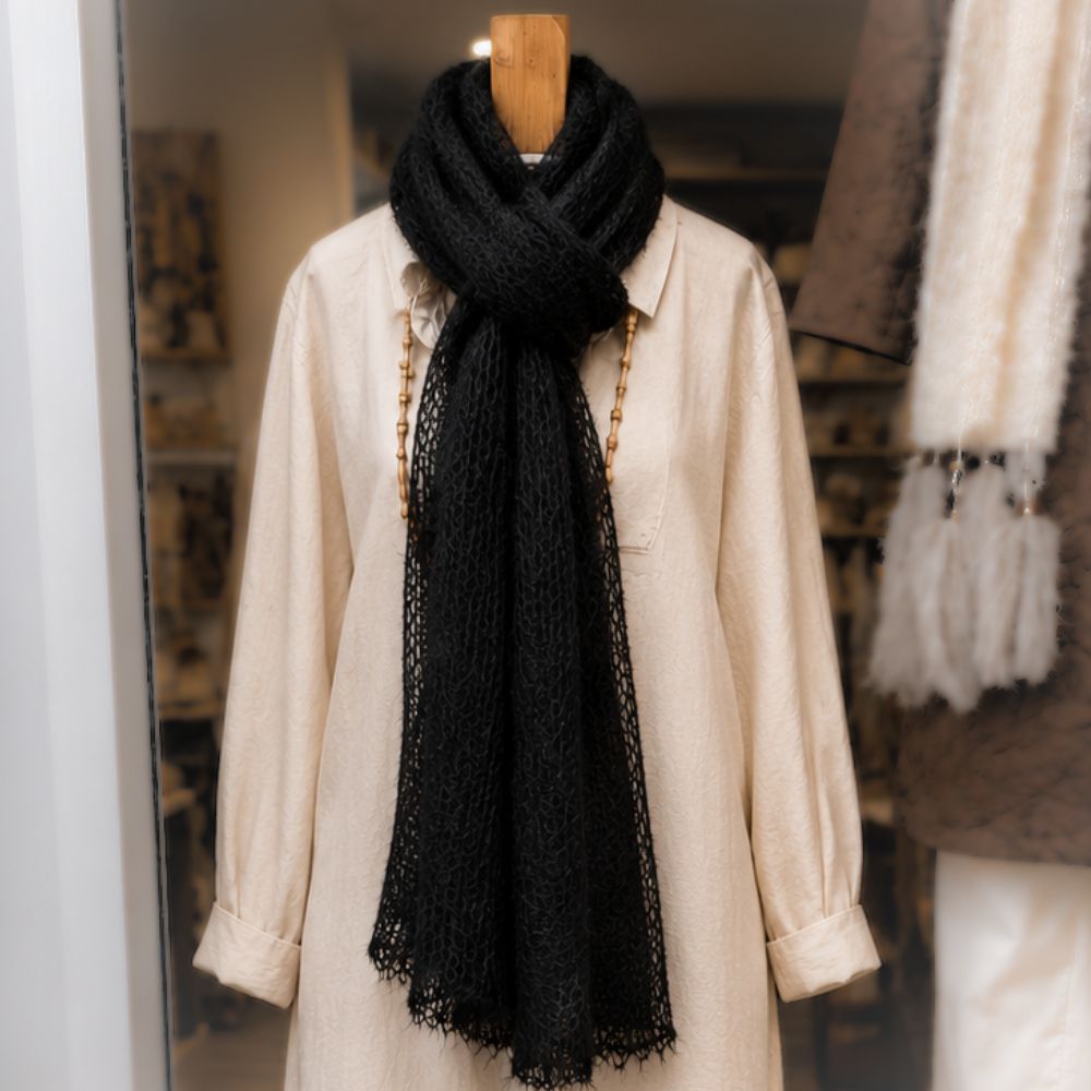Wool Knitted Scarf Multicolour
