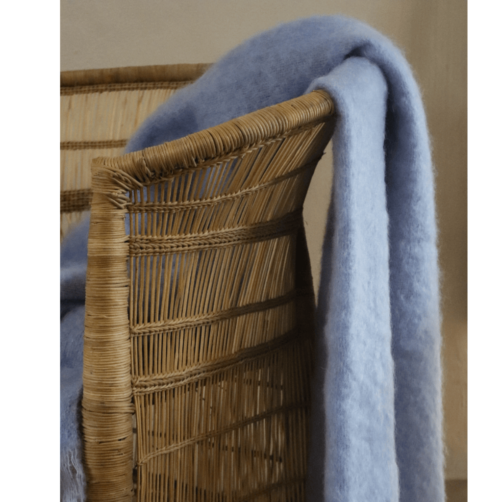 Light Blue Mohair Blanket