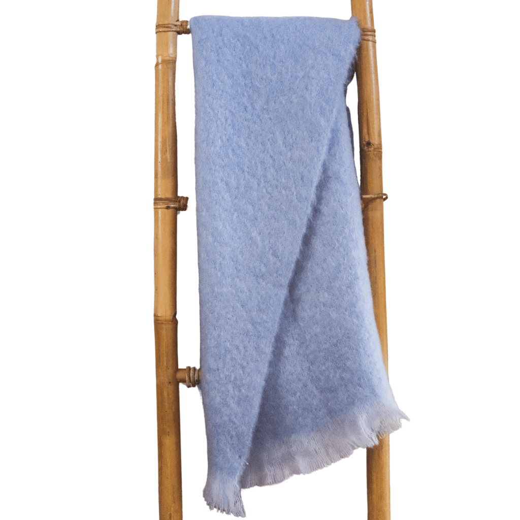 Light Blue Mohair Blanket