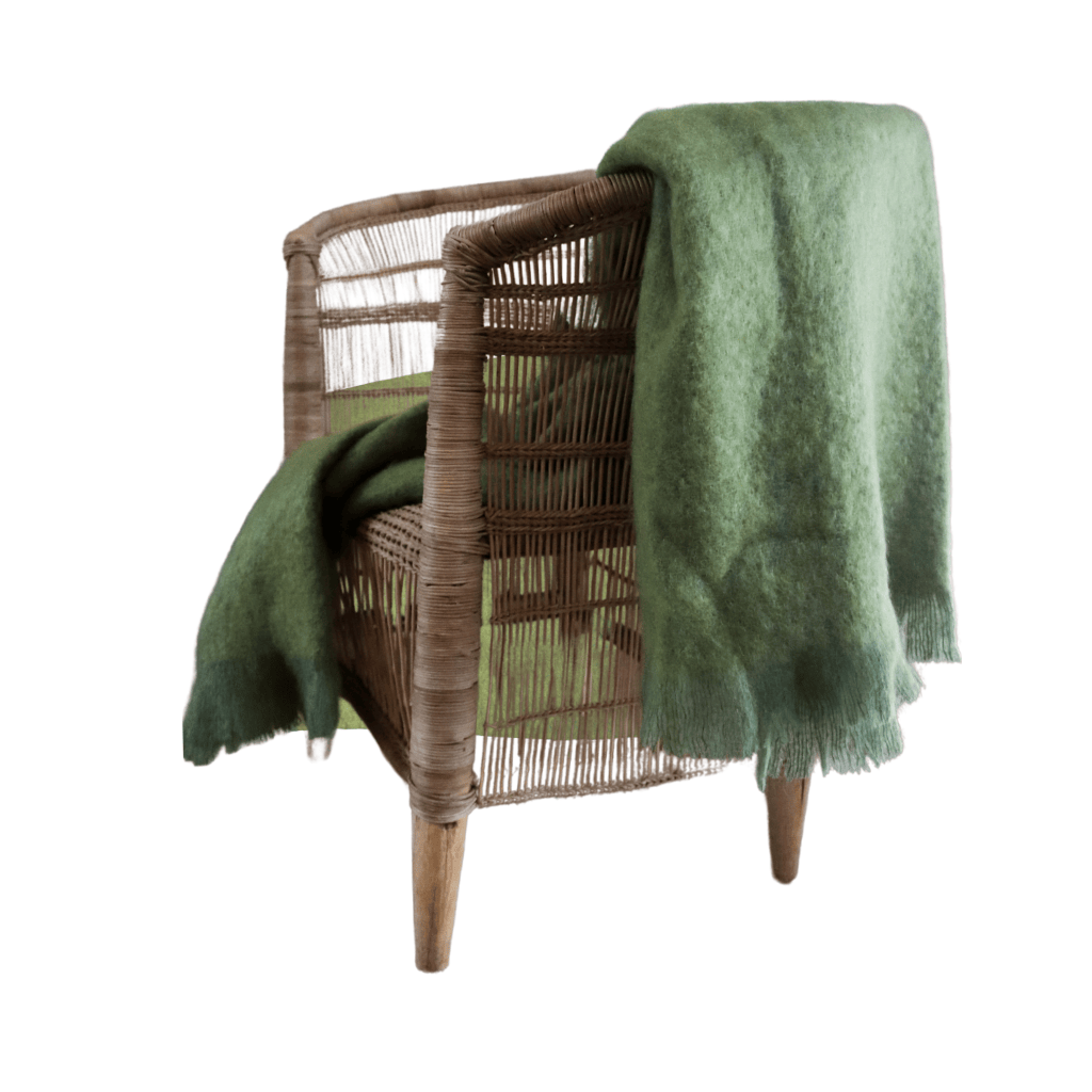 Olive Green Mohair Blanket