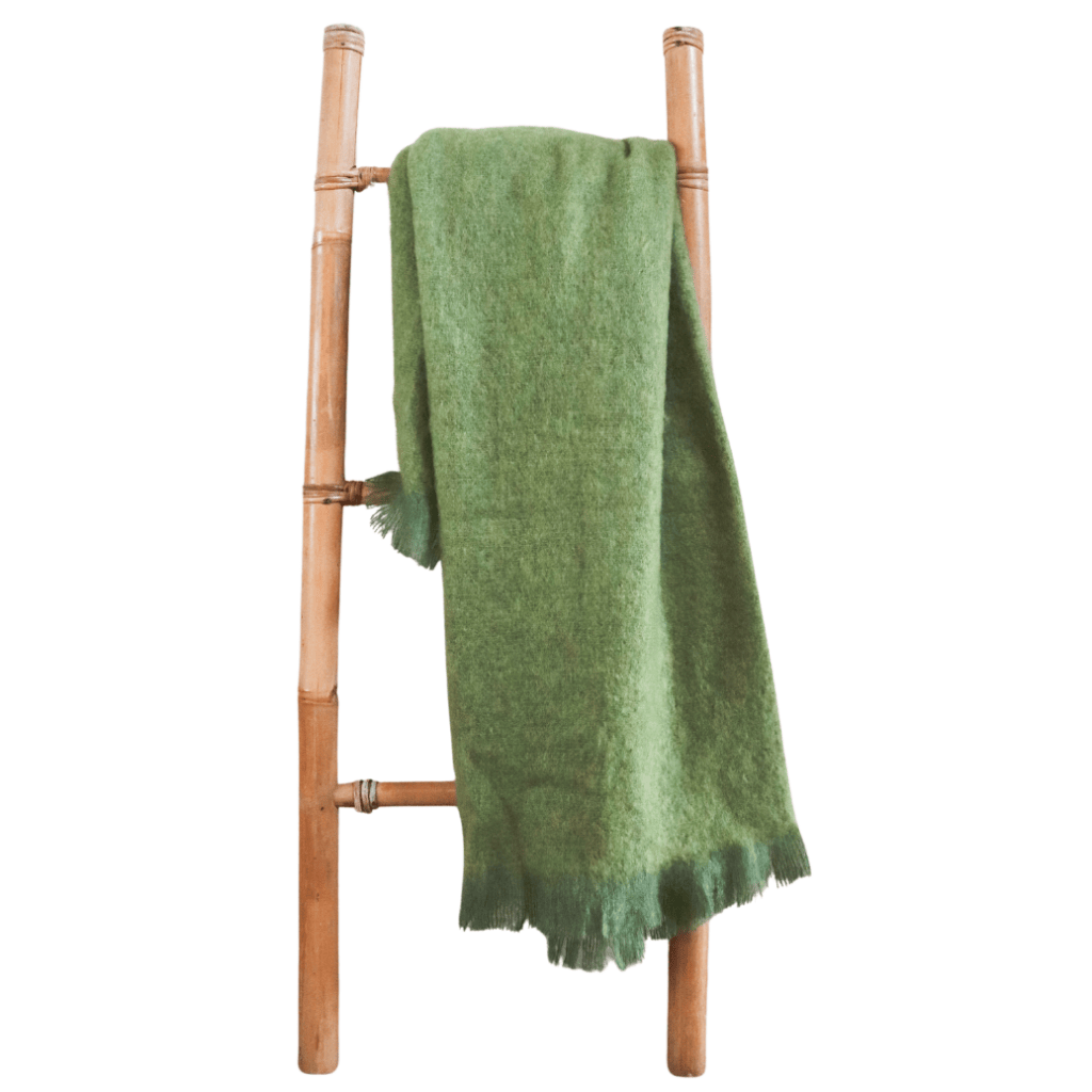 Olive Green Mohair Blanket