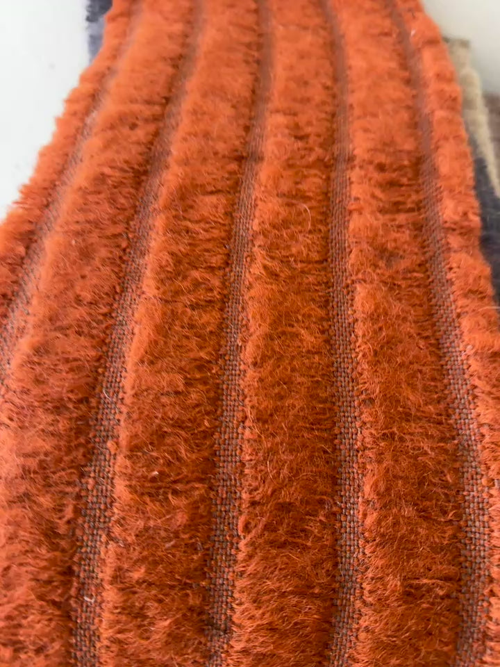 5 Row Mohair Scarf with 5 feathers